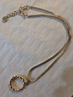 "Charter Club" Rope Circle Pendant Necklace - Unbranded